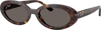 Ray-Ban Ovalen Zonnebril - Dames - Zonnebrillen - Bruin - 54 MM - Accessoires