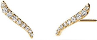 HEARTS ON FIRE Vela Ear Climbers in Yellow Gold/Diamond at Nordstrom