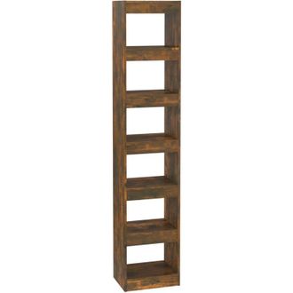 vidaXL Vidaxl - Estantería/divisor de espacios color roble ahumado 40x30x198 cm