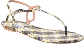 Aquazzura Logo Leather Sandal