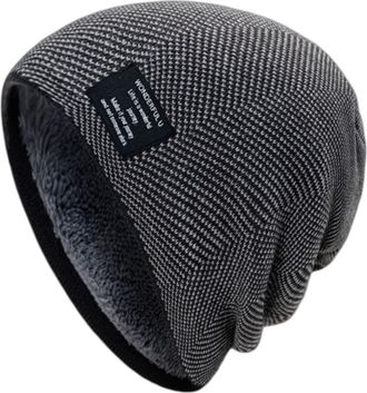 Generic Womens Slouch Hats Ladies Winter Thermal Hats Mens and Womens Knitted Woolen Hats Winter Outdoor Pullover Korean Version Thick Windproof Hat Hat Glove