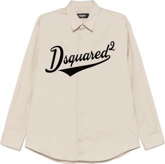 Dsquared2 Overhemd met logo - Beige