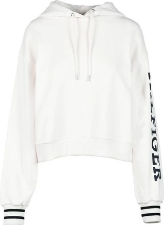 Tommy Hilfiger Katoenen Sweatshirt Model: Felpa - Dames - Hoodies - Beige - M - Katoen - Hoodies & sweatvesten