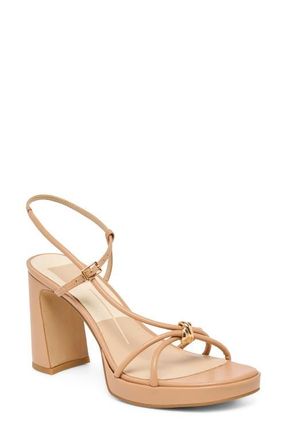 Dolce Vita Odete Platform Sandal in Light Tan Leather at Nordstrom, Size 6.5