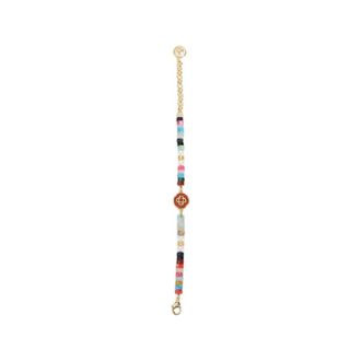 Casablanca Beaded Logo-charm Bracelet