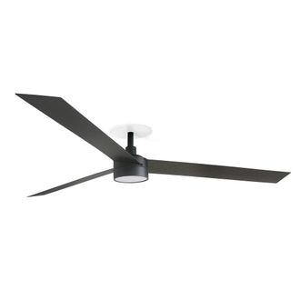 Netlighting Cruiser Recessed 160cm LED Ceiling Fan Matt Black CCT