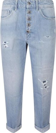 Dondup Koons Jeans - Dames - Cropped Jeans - Blauw - W25 - Katoen - Jeans