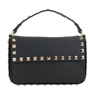 Valentino Garavani Bolso de hombro de cuero negro con tachuelas - Bags - Mujer - Negro - ONE SIZE