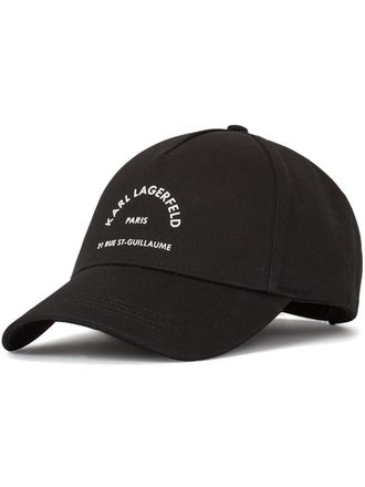 Karl Lagerfeld Rue St-Guillaume baseball cap - women - Recycled Cotton/Cotton - One Size - Black