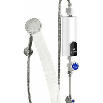 Gabrielle Calentador De Agua El&eacute;ctrico Instant&aacute;neo Mini De 5500 W, Ipx4 Resistente Al Agua Con Pantalla Led Y Cabezal De Ducha, Calentador De Agua Instant&aacute;neo T