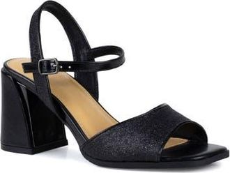 Ninety Union Block heel metallic sandal in Black at Nordstrom, Size 11