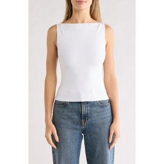 Leith Reversible Compact Tank in White at Nordstrom Rack, Size X-Large