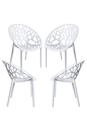 Regalos Miguel Pack 4 Sillas color blanco en polipropileno