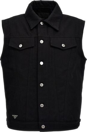 ベスト・ジレ PRADA | Bull denim vest GEB221_12CD_F0F4Q_S_222 Prada - Bull Denim Vest | HBX - Globally Curated Fashion and