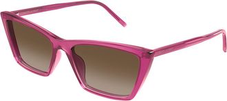 Saint Laurent SL 737 MICA THIN 006 Womens Sunglasses Pink Size 54 - Free RX Lenses - Free RX Lenses