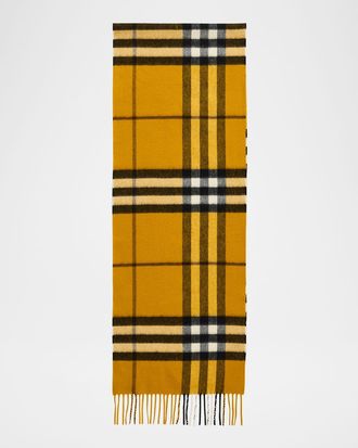 Burberry Mens Cashmere Giant Brights Check Scarf