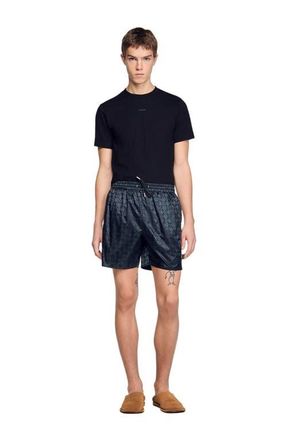 Sandro Square Cross swim shorts in Dark Grey at Nordstrom, Size Xx-Large