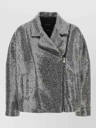 Pinko sequin caban coat long sleeve design