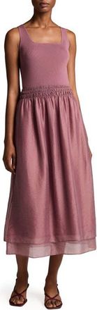 Vince Square Neck Sleeveless Midi Dress in Dusty Peony at Nordstrom, Size Xx-Small