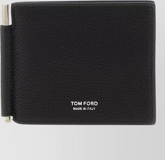 Tom Ford hammered leather card holder metal detail