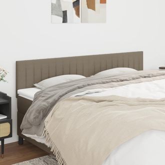 vidaXL Cabeceros 2 Unidades Tela Gris Taupe 80x5x78/88 Cm Vidaxl