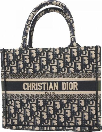 Dior Navy Canvas Tote Bag (Pre-Owned)