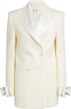 Mach & Mach Crystalized Bow Cuff Blazer Minidress Size S