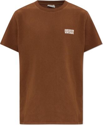 American Vintage Ykobow T-Shirt - Heren - T-shirts - Bruin - M - Katoen - Tops