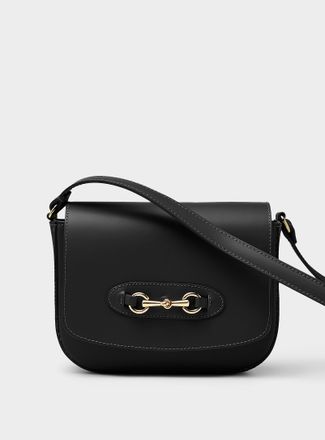 Simons Womens Metal buckle leather saddle bag Exclusive collection from Italy