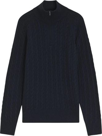 HUGO BOSS H-Furore Trui - Heren - Coltruien - Blauw - M - Wol - Truien & Vesten