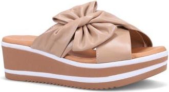 Ron White Paislee Platform Wedge Salide Sandal in Fawn at Nordstrom, Size 10-10.5Us