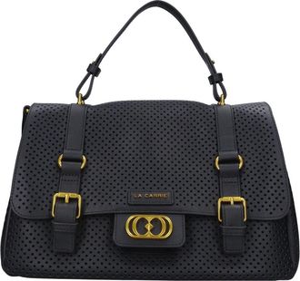 La Carrie Athena Leren Tas - Dames - Handtassen - Zwart - ONE Size - Leer - Tassen