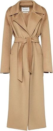 Max Mara Belted Coats, female, Brown, Size: 2XS Cappotto