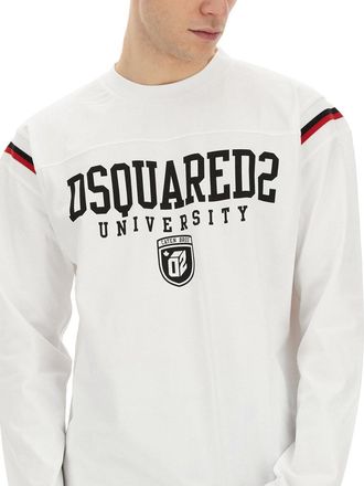 Dsquared2 Logo Cotton Sweatshirt - White