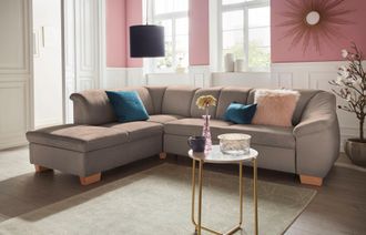 Sit&more Ecksofa &raquo;Santo L-Form&laquo; mit Federkern, wahlweise mit Bettfunktion und Stauraum