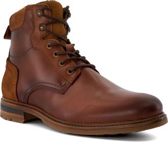 Dune London Mens Coltonn - Casual Lace-Up Boots - Tan Leather (archived) - Size UK 9