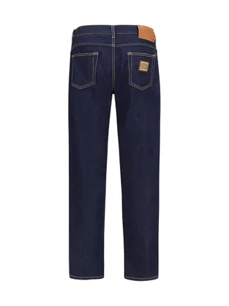 Dolce & Gabbana Cotton Denim Jeans - Navy