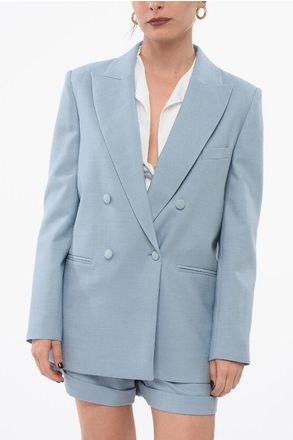 Federica Tosi Double Breasted Blazer With Peak Lapel size 44