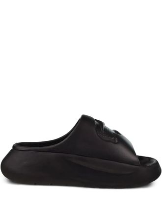 Lacoste Serve Slide 3.0 crocodile-logo sandals - Black