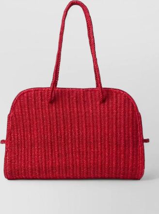 Jacquemus rectangular tote bag woven texture handles