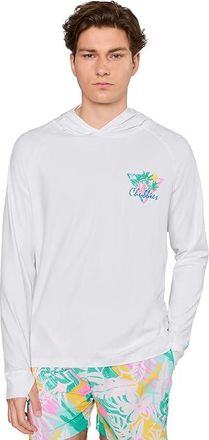 Chubbies Chubbies The Tacking Toward (sun Hoodie) Mens T Shirt Optic White : 2XL, Polyester