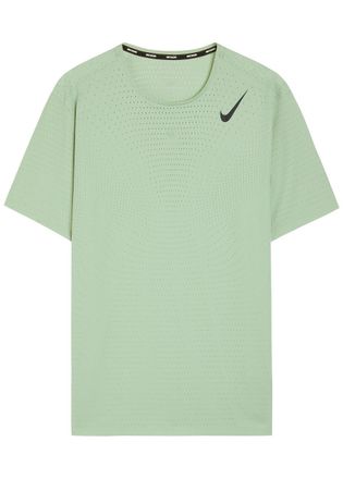 Nike Aeroswift Dri-fit Adv Perforated Jersey Running T-shirt - Green - Xxl