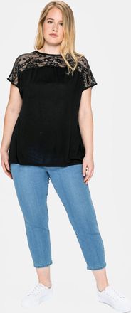 Sheego Spitzenshirt »Spitzenshirt« 1 Stk. tlg