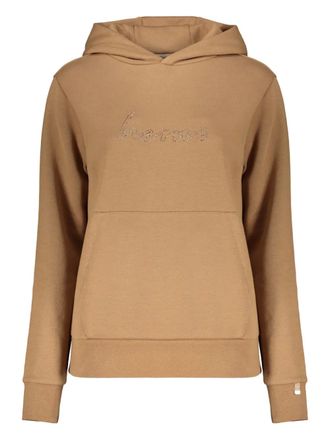 Herno Hoodie met logodetail - Bruin