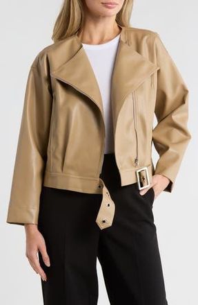Area Stars Fara Faux Leather Jacket in Tan at Nordstrom Rack, Size X-Small