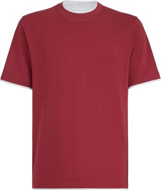 Brunello Cucinelli Crew-neck Faux-layering T-shirt