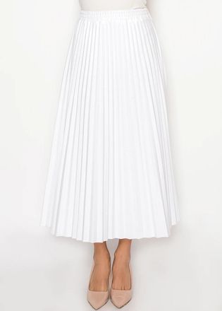 YAL New York White Pleated Skirt