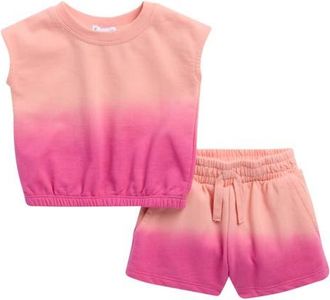 Splendid Cotton Candy Dip Dye Shirt & Shorts Set at Nordstrom, Size 18-24M