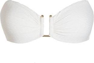 Change of Scenery Gina U-Bar Bandeau Bikini Top in Ivory/gold Metallic at Nordstrom, Size X-Small