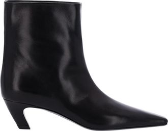 Khaite Black Arizona Pointed Leather Boots